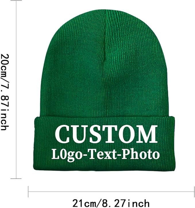 Custom Beanie for Men Women Bulk Custom Winter Hat Beanies with Logo Text Image Personalized Knit Hats Gifts for Business