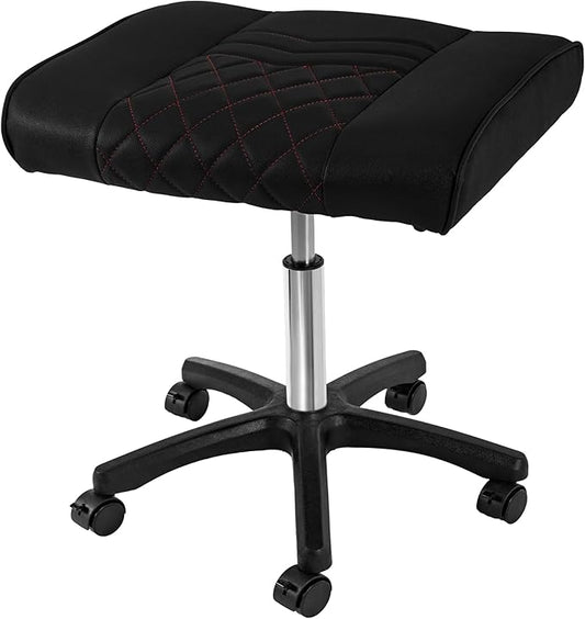 Frassie Footrest Stool Under Desk Mobile Gaming Foot Stool, Multi-use Height Adjustable Rolling Swivel Stool Heavy Duty Ergonomic Foot Stool with Wheels
