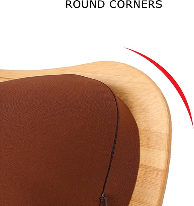 SUMISKY Lap Desk for 14" Laptops-Bamboo Laptop Desk with Cushion & Phone Holder, Portable Laptop Stand with Tray, 15x11 Inches with Bag