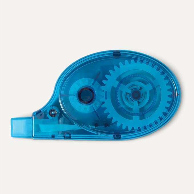 Amazon Basics White Out Correction Tape with Dispenser, 39.3ft, 2-Count Pack, Fast, Clean and Easy to Use Tear-Resistant Tape Office or School Supplies, Green, Orange, Purple, Red, Blue