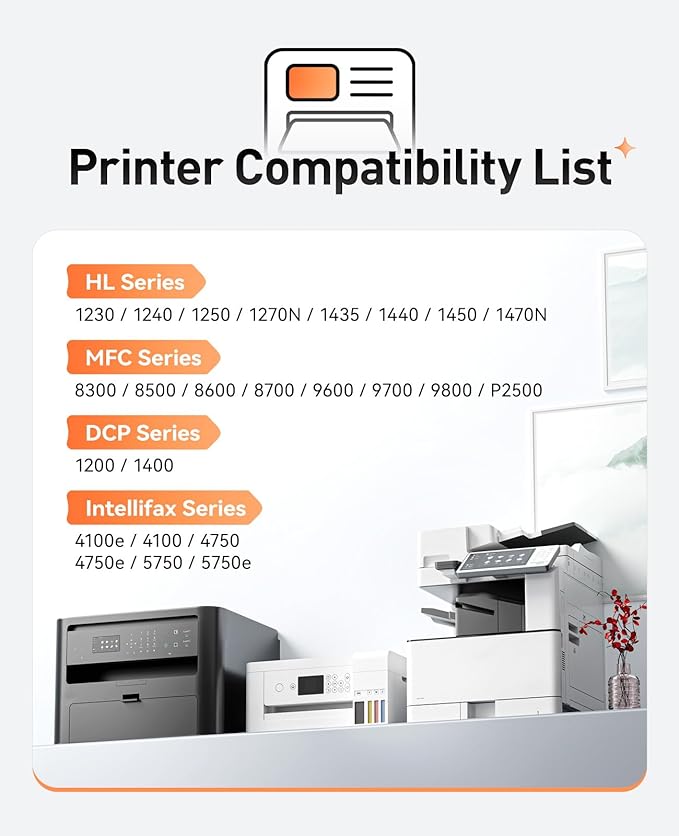 TN430 Toner Cartridge Black 1-Pack Replacement for Brother TN-430 TN460 TN-460 Compatible with Brother Intellifax-4100e 4750e 5750e HL-1240 DCP-1200 1400 8350 MFC-8300 MFC-8500 MFC-9600 P2500 Printer
