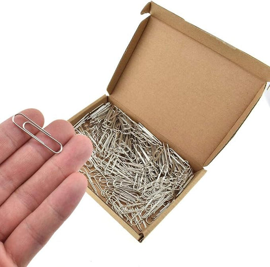 HAHIYO Paper Clips Sturdy 1.3”(33mm) Length 280 Pack Paperclips Heavy Duty Tight Grip Rust Proof Reusable Metal Bright Silver for Home Office School