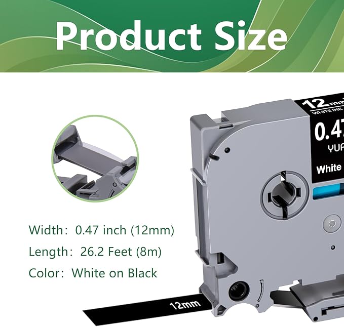 TZe-345 18mm TZe TZ Black Label Tape Compatible with Brother P Touch Label Maker Tape TZ-345 TZe345 TZ345 Label Tape 18mm 0.7 Laminated White on Black for PTD400 PTD410 PTD600, 3-Pack