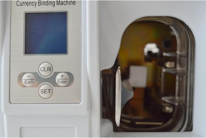 INTBUYING Currency Binding Machine Paper Tape Banding Machine Intelligent Money Packer Packing Bank Note Machine 110v for Packing Money