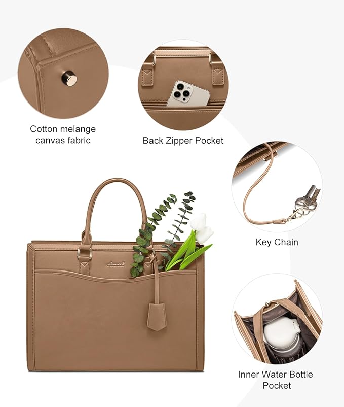 LOVEVOOK Laptop Tote Bag for Women, Office Work Bag Briefcase fit for 15.6 inch Laptop, Large Capacity Teacher Bag Handbag