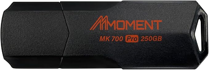 MMOMENT MK700 250GB USB 3.2 Gen2x1 Flash Drive, Read Speed up to 600MB/s, Write Speed up to 500MB/s, Thumb Drive