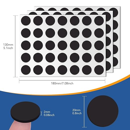 DIYMAG Round Magnets with Adhesive Backing for Crafts - 110 PCs Flexible Magnetic Tape - Flexibility Magnet Sheets with Adhesives for Craft,Easy Peel and Stick