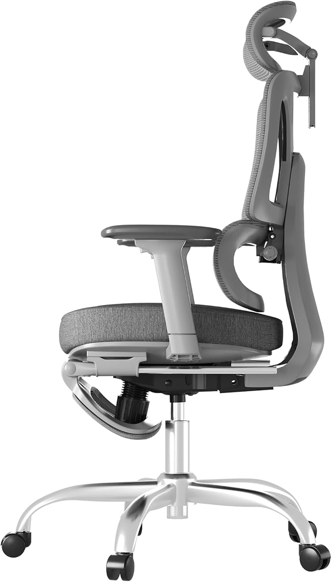 FLEXISPOT ErgoX Premium Ergonomic Office Chair with Footrest- Adjustable 3D Armrests, Dynamic Lumbar Support, Recline & Tilt Function, Mesh Seat, for Home & Office Use,Foam Blue