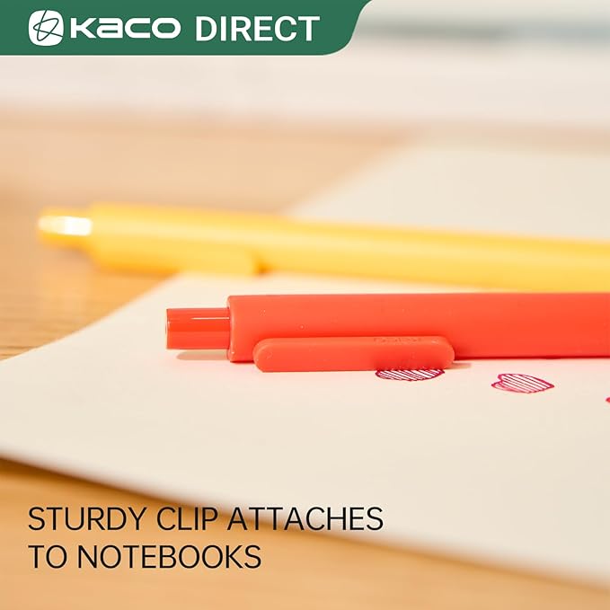 Kaco PURE Gel Pens 20 Pieces 0.7mm Assorted Color Ink Aesthetic Journaling Pens Cute, Retractable, Soft Touch Barrel, Quick Drying