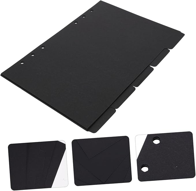 15Pcs Paper Binder Dividers with Index Tabs Replaceable Classification Tabs for Notebooks Planners Office Filing School Book Annotation Supplies Decorative Separators