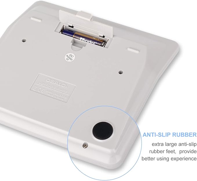 OSALO Desktop Calculator Extra Large Display 12 Digits Big Buttons Solar Accounting Calculator for Office (OS-200ML)