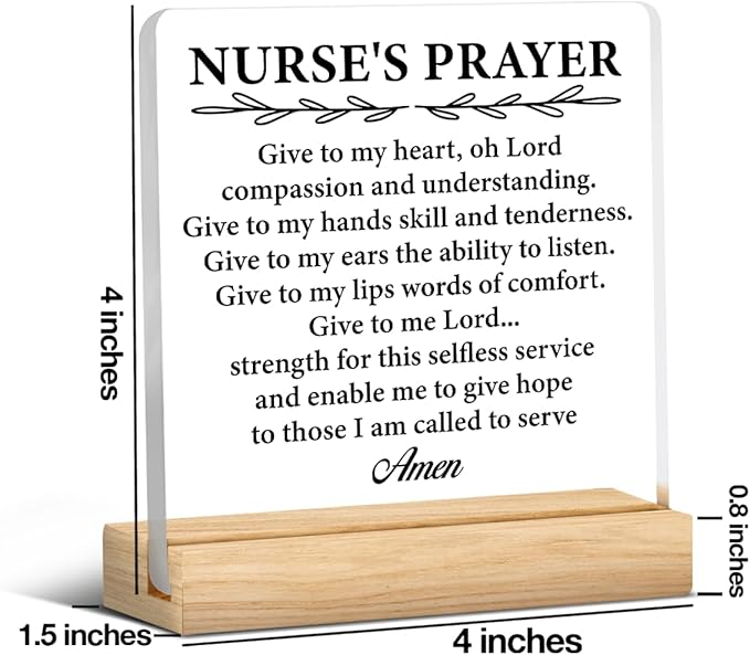 Nurse Gifts for Women Nurses Week Gifts Appreciation Thank You Graduation Gift for Nurse Office Desk Decor for Home Acrylic Sign Christmas Gift