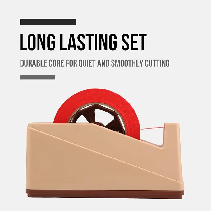 Lichamp Desktop Tape Dispenser Holder with Large 3 inch Core for Masking Tape, Heat Transfer Tape Sublimation, Painters Tape, Freezer Tape and Kitchen Tape