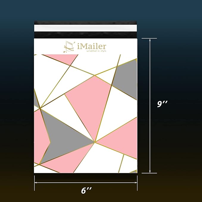 200 Count - 6x9 inch Poly Mailers Envelope Triangular Custom Mailing Shipping Package Bags-Self Seal…