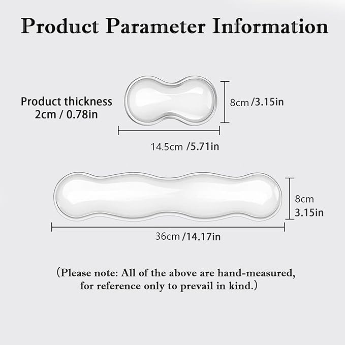 Wrist Rest for Keyboard and Mouse, Ergonomic Gel Keyboard Wrist Rest for Effortless Typing & Pain Relief, Cool Silicone Gel Wrist Support Pad for Gaming, Computers, Laptops, Office