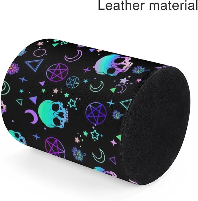 Magic Skull Pen Holder Pencil Organizer Cute Pencil Cup Desk Decor Makeup Brush Holder PU Multifunctional Office Suppliesfor Home Classroom School