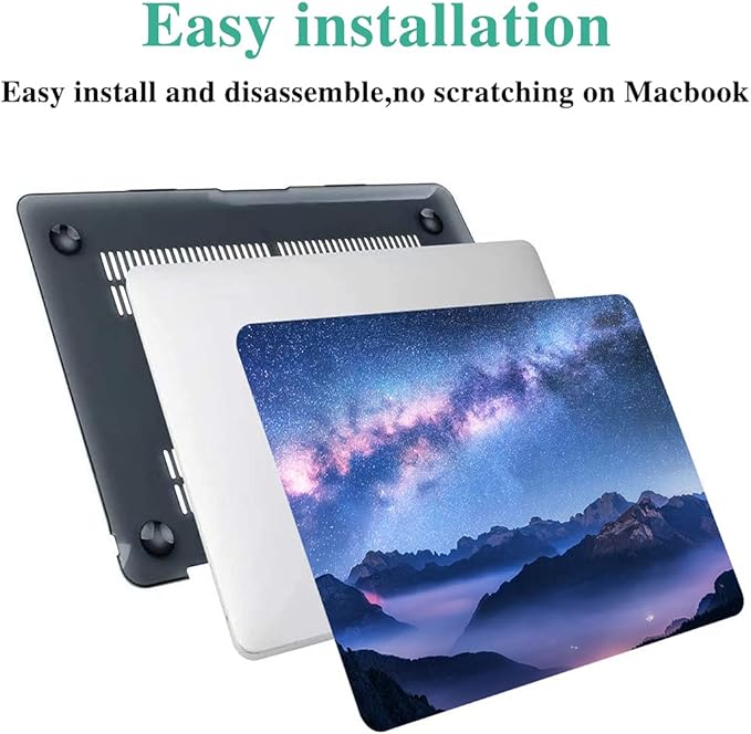 DTangLsm Compatible for M4 MacBook Air 13.6 inch Case 2025 2024-2022 Release M4 A3240 M3 A3113 M2 A2681, Slim Plastic Hard Shell Protective Case&Keyboard Cover for MacBook Air M4 13 inch, Mountains