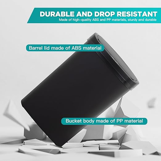 PayLessHere 13 Gallon Trash Can Kitchen Trash Can Automatic Garbage Can with Lid Touch Free High-Capacity Motion Sensor for Kitchen Bedroom Bathroom Office Wateproof Trash Bin (3, Black)