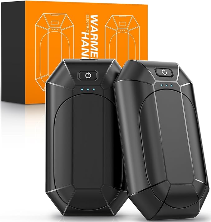 Hand Warmers Rechargeable 2-Pack, 3-Second Fast Heating & UL Certified for Safety, Portable Pocket Warmers for Outdoor Activities (Hunting, Golf, Camping), Stocking Stuffers