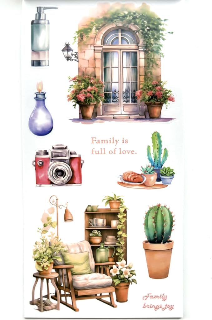 Aesthetic Journaling Sticker Books for Adults - Pre-Cut Scrapbook Stickers Vintage 20 Sheets Junk Journal Supplies Watercolor Scrapbooking Stickers Planner Cottagecore Decorative DIY Arts Craft Making