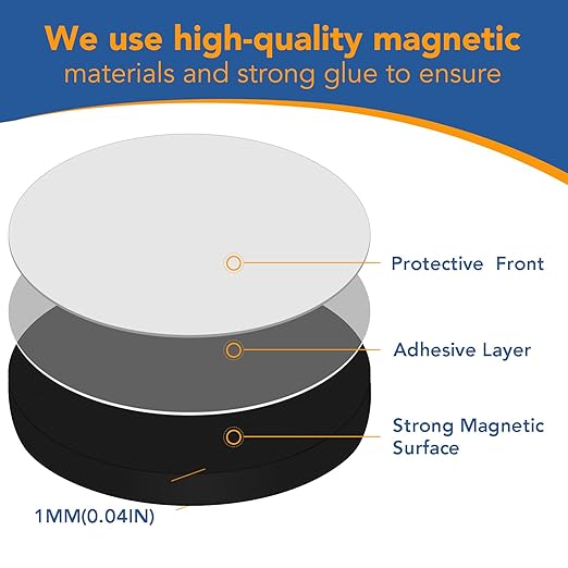 DIYMAG Magnets with Adhesive Backing, 360Pcs Diameter 0.8’’ x 0.04” Fridge Magnet Dot Classroom Must Have Round Magnetic Tape Flexible Sheets for Crafts Whiteboard Refrigerator Easy Peel and Stick