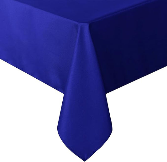 sancua Rectangle Tablecloth - 70 x 90 Inch - Stain and Wrinkle Resistant Washable Polyester Table Cloth, Decorative Fabric Table Cover for Dining Tables, Buffet Parties and Camping, Royal Blue
