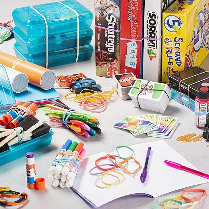 PlasticMill Argyle Purple Rubber Bands Size 33 (3 1/2" x 1/8") - #33 Colored Rubber Bands Office Supplies - Strong, Elastic Bands for Crafts, Balloon Garland, Cash, File Folders (1,000-Pack)