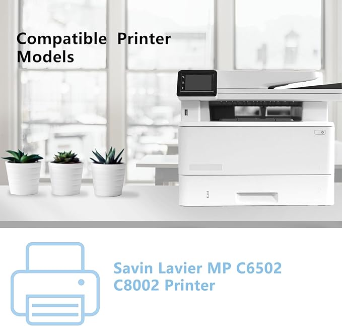 High Yield MPC8002 MPC6502 Toner Cartridge Black Cyan Magenta Yellow 842083 8422084 842085 842086 Toner Replacement for Ricoh Savin Lanier MP C6502 MP C8002 Printer