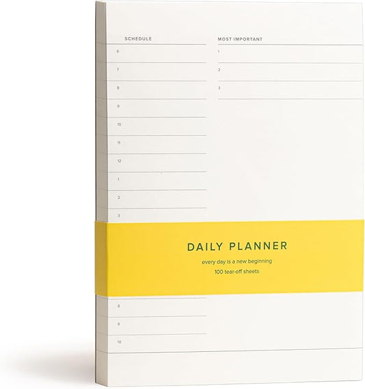 Daily and Weekly To-Do List Notepad – Desk Pad for Work and Study, Minimal, 8x6 Inches