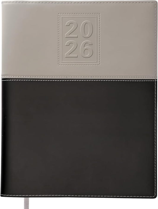2026 Planner Calendar, 8"x10" : Includes 14 Months (November 2025 - December 2026) / 2026 Weekly Planner/Weekly Agenda/Monthly Calendar Organizer (Gray/Black)