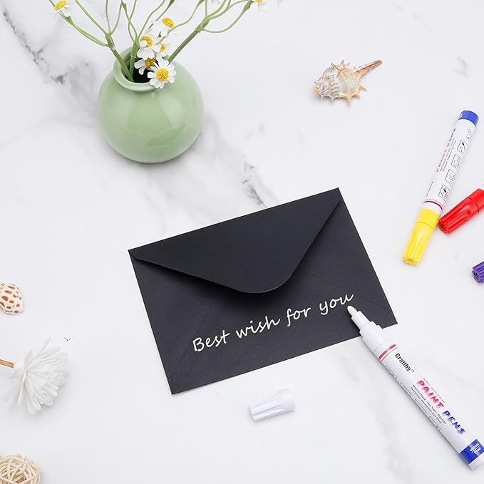 White Paint Markers, 8 Pack Oil-Based Waterproof Quick Dry and Permanent Paint Pen Set for Rocks Painting, Wood, Plastic, Canvas, Glass, Mugs, Metal, Tire, Stone, DIY Craft