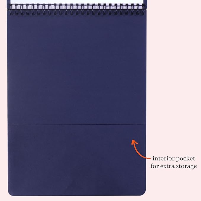 Kate Spade New York Large College Ruled Notebook, Top Spiral Notebook with 160 Pages, 11.75" x 8.5" Writing Pad, Adventure Stripe