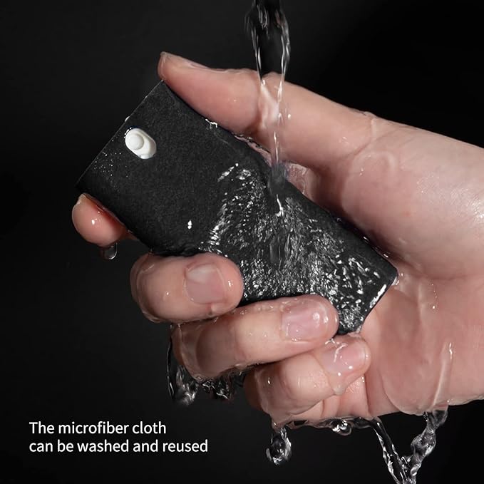 CLICK CLEAN Touchscreen Mist Cleaner, Screen Cleaner, All in One Screen Cleaner Spray with Microfiber and Phone Stand for All Phones, Laptop and Tablet Screens (Black)