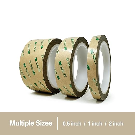 3M 300LSE Double Sided Adhesive Tape Roll - 1/2" x 36 ft, Clear, Heavy Duty, Heat & Water Resistant for Picture Hanging, LED Strips, DIY Crafts, Car Décor, Electronics