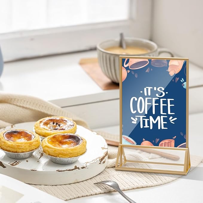 Acrylic Sign Holder 4 x 6 Clear Table Flyer Holder，Plastic Display Stand for Home Office Shop- Exhibition 4 x 6 inches (6pcs)