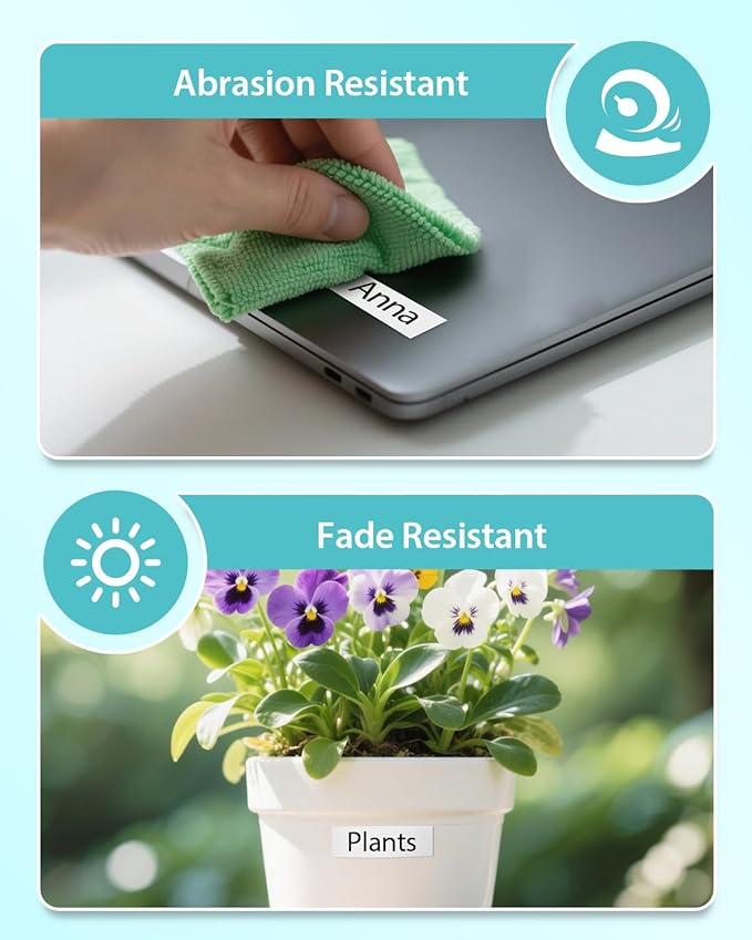 10 Pack Tze 12mm 0.47 Laminated White Tape Compatible for Brother Tze-231 1/2 Inch Label Maker Tape Work with Ptouch PT-D220 PTD210 PTH110 PTH100 PTD600 PTD200, Black on White 1/2'' x 26.2'