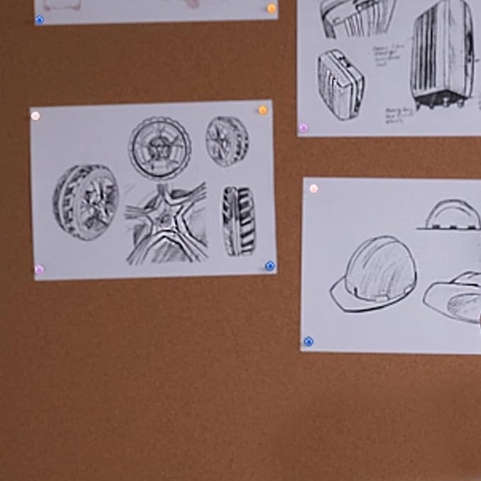 Push Pins Map Tacks 1000-Pack Assorted Color Round Head Push Pins with Stainless Point for Travel Map