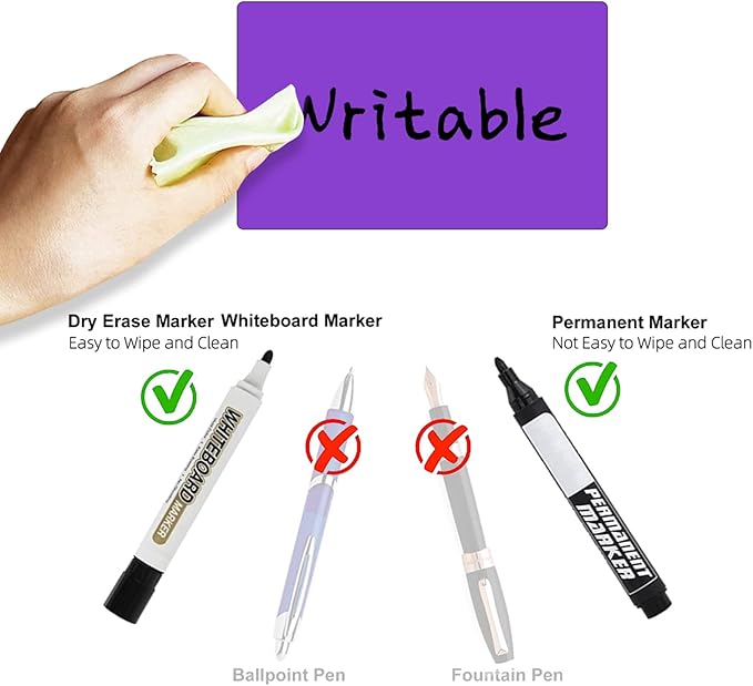 Rectangle Labels Sticker 3×5 Inch Vinyl Floor Stickers Color Coding Name Tags Roll Removable 200 PCS, Purple