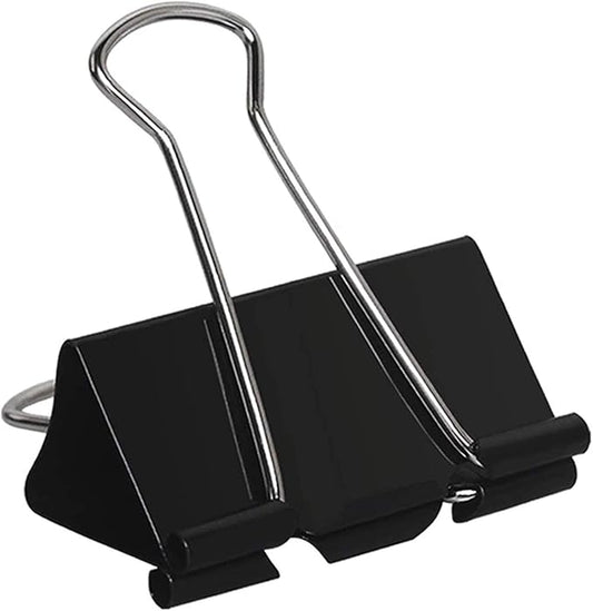 Extra Large Binder Clips 2 Inch (48 Pack), Big Paper Clamps for Office and Home Supplies, Black