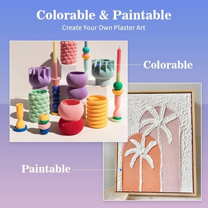 Plaster Casting Powder 1000G/35 OZ, Water Activated Fast Curing Plaster Casting Powder, 20-30 Minutes Demold, Easy Mixing & Beginners Friendly Casting Powder for Resin Molds, Crafts & DIY Art