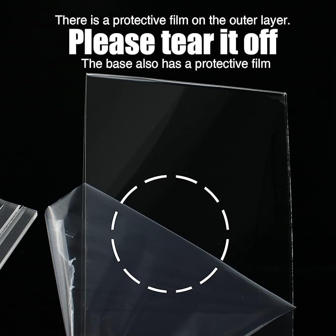 Acrylic Sign Holder, 8.5 x 11 inches Clear Table Menu Display Stand Desktop Display Stand Paper Holder Table Top Sign Holder Suitable for Restaurants, Office, Home, Store (10 pcs)