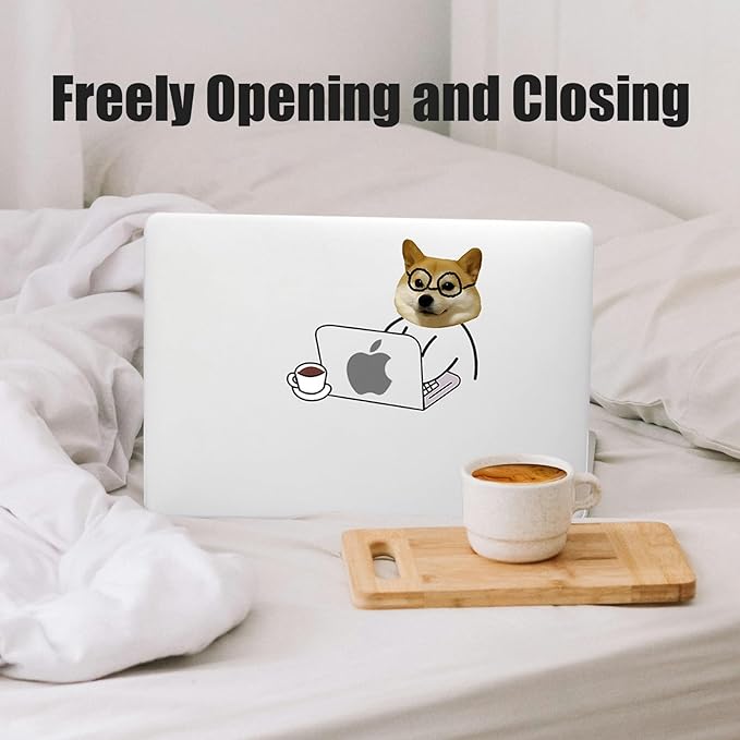 DTangLsm for MacBook Air 13 inch Case 2025 2024-2022 M4 M3 M2 A3240 A3113 A2681, Cute Plastic Hard Shell Cover for MacBook Air 13.6 inch Case Dog Mac Book Air M2 Cover+Keyboard Skin, Hard-Working Dog