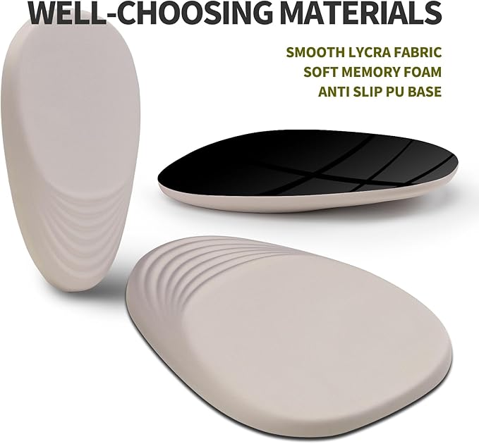 Hokafenle Ergonomic Mouse Pad Wrist Support, Terraced Slope Carpal Tunnel Wrist Pad for Mouse with Unibody Memory Foam, Wrist Rest Pain Relief Mousepad (Apricot, 11.8x7.9 in)