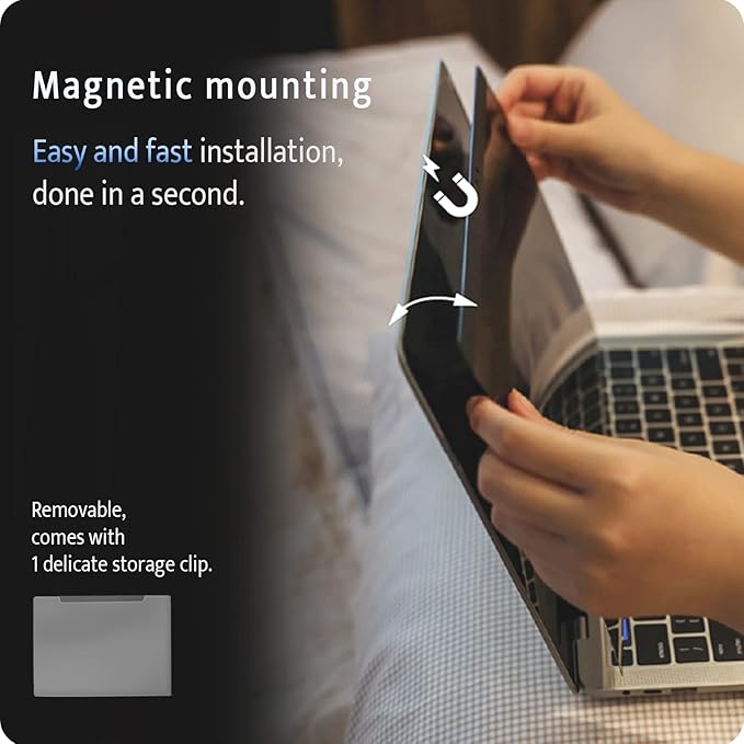 Magnetic Privacy Screen for MacBook Pro 13 Inch (2012-2015), Removable Anti Blue Light Glare Peep Filter Black out Screen Protector for Mac 13In Laptop Model (A1278, A1425, A1502)