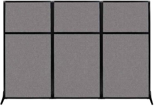 Versare Workstation Partition | Portable Wall Divider | Modern Office Cubicle | Free Standing Privacy Screen | Flexible Work Space | 99" x 70" Slate Fabric Panels