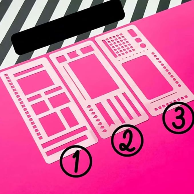 9PCS Handmade Flexible Record Template, Reusable Planner Stencils for Journaling, Calendar, Checklists, Scrapbooking & DIY Craft Supplies ﻿