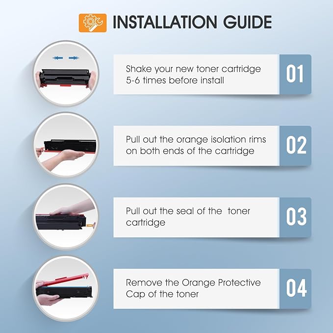 414A 414X Toner Cartridges 4 Pack MFP M479fdw Compatible Replacment for HP 414A for HP Color Laserjet Pro MFP M479fdw M479fdn M479dw M454dw M454dn M479dn Printer Ink (Black Cyan Yellow Magenta)