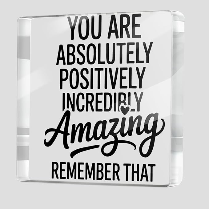 Inspirational Gifts for Women, Cheer up Gifts for Women Friend Birthday Christmas Graduation, Encouragement Acrylic Sign, Desk Decorative Signs for Home Office Living Room