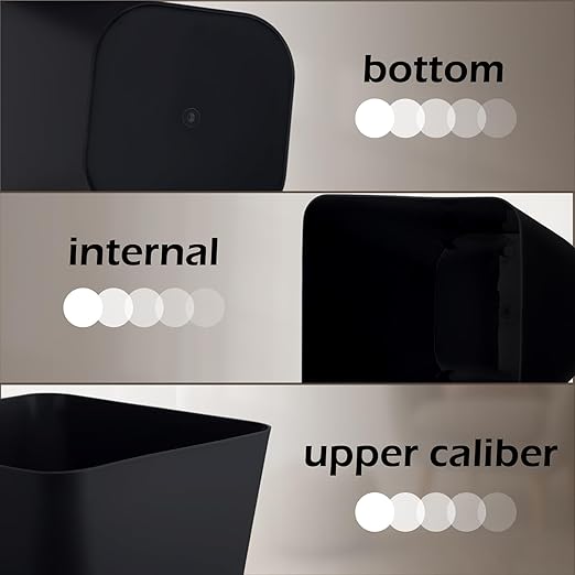 Hoolerry 9 Pieces Garbage Can 2 Gallon Small Trash Cans Bulk Bathroom Trash Bin Plastic Wastebasket Square for Bedroom Slim Bathroom Trashcan Small Container for Kitchen Office Home(Multicolor)