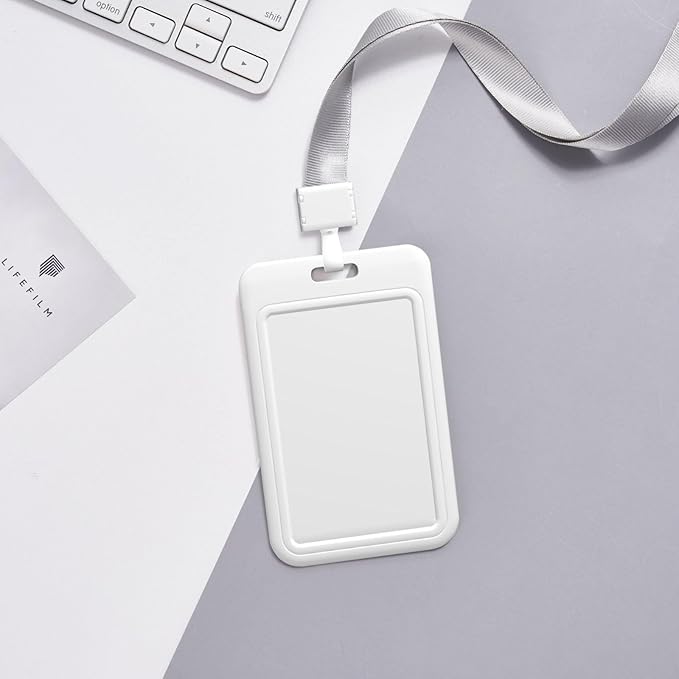 Custom Id Badge Holder Customizable Personalized Id Card with Photo Logo for Employee Work Office Staff Name Tag